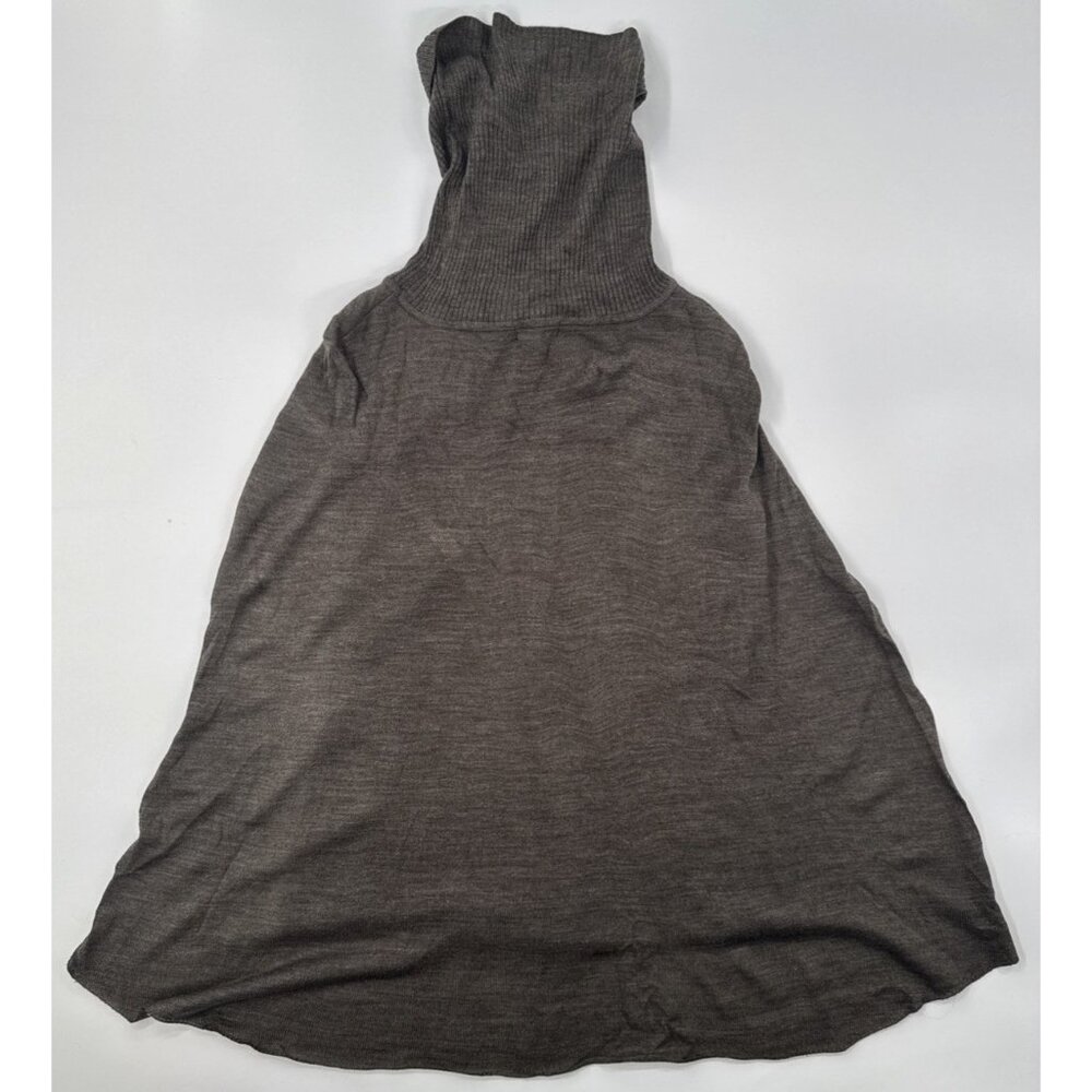 BB Dakota Womens Sweater Capelet Turtleneck Small Brown Boho Lightweight NEW - Picture 5 of 11